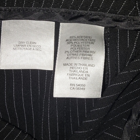 Ann Klein Chic Black Pin-stripped Pants - Picture 5 of 6